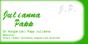 julianna papp business card